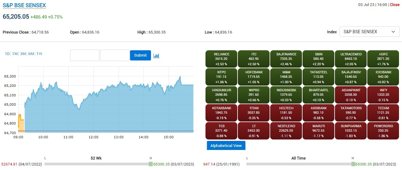 Indian stock market hit  high record in history